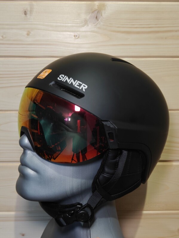 PRILBA SINNER MONTBLANC VISOR MATTE BLACK 59-61CM